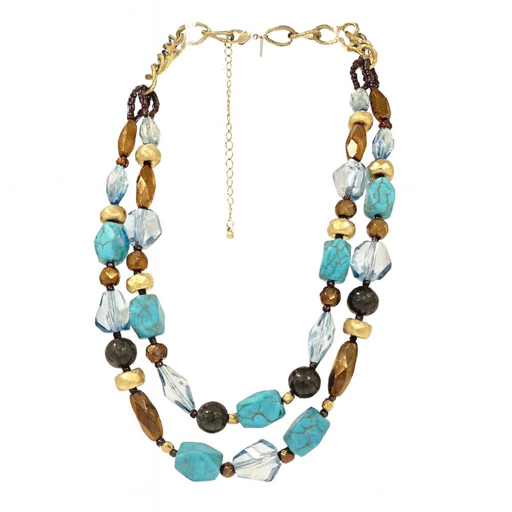Double Strand Statement Necklace - image 1